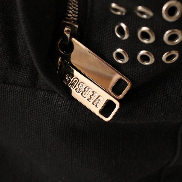 Versus Versace Lion Head Stud Canvas Backpack - Picture 8 of 16